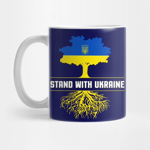 Ukrainian Roots Tree Ukraine Flag by Scar